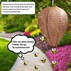 4 Pack Wasp Nest Decoy Hanging Wasp Nest Stay Away From Wasps Hornets Yellow Jackets | Handmade Paper Hive Model, Realistic Beehive Decoration, For Eaves/Courtyard/Pool Areas, Hanging Design, Easy Mount