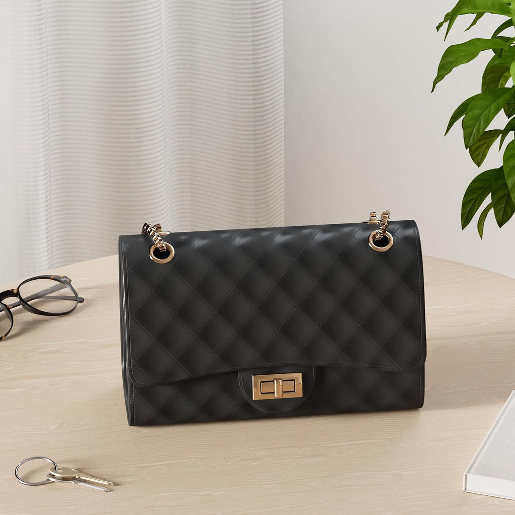 Gladdon Quilted Crossbody Purse For Women Trendy Shoulder Bags | Stylish Shoulder Purse,Quilted Pattern,Structured Bag,Chain Strap,Spacious Enough,Casual And Dressy Outfits,Any Occasion