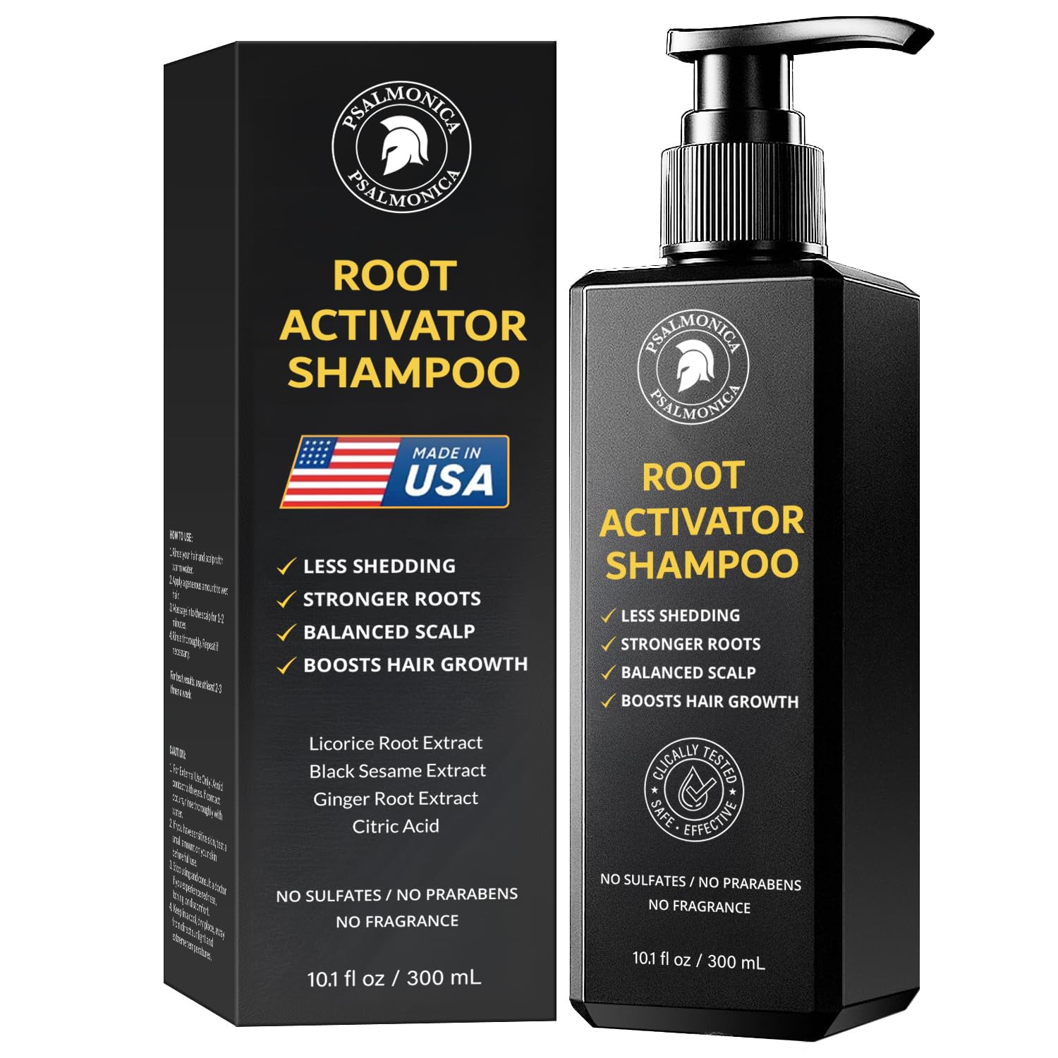 Root Activator Shampoo for Men: Made In USA - Hair Growth Shampoo for Hair Loss and Thinning Hair - Hair Loss RegrowthTreatments for Women Men (Refreshing Scent)