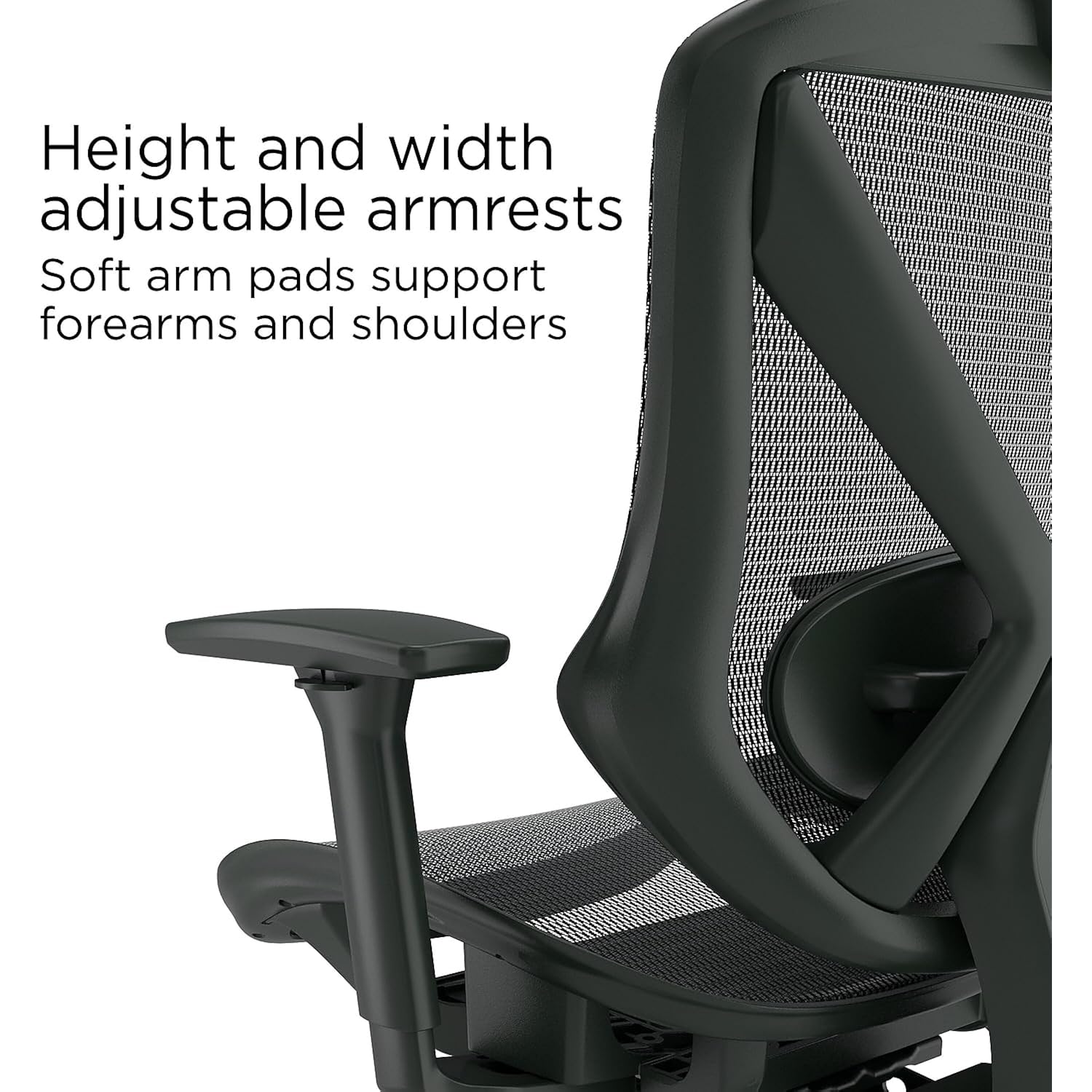 Staples Dexley Ergonomic Task Chair, Mesh, Ergonomic, Lumbar Support, Adjustable Height, Black