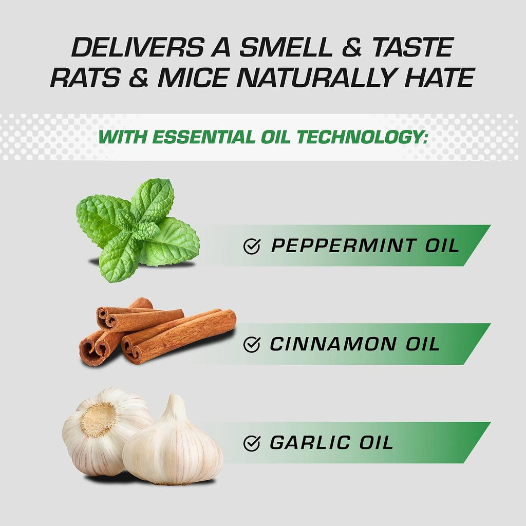 Tomcat Repellents Rodent Repellent Ready-To-Use With Comfort Wand, 1 Gal. | For Indoor And Outdoor Mouse And Rat Prevention, Peppermint Oil Spray For Rodents With Cinnamon & Garlic Essential Oils