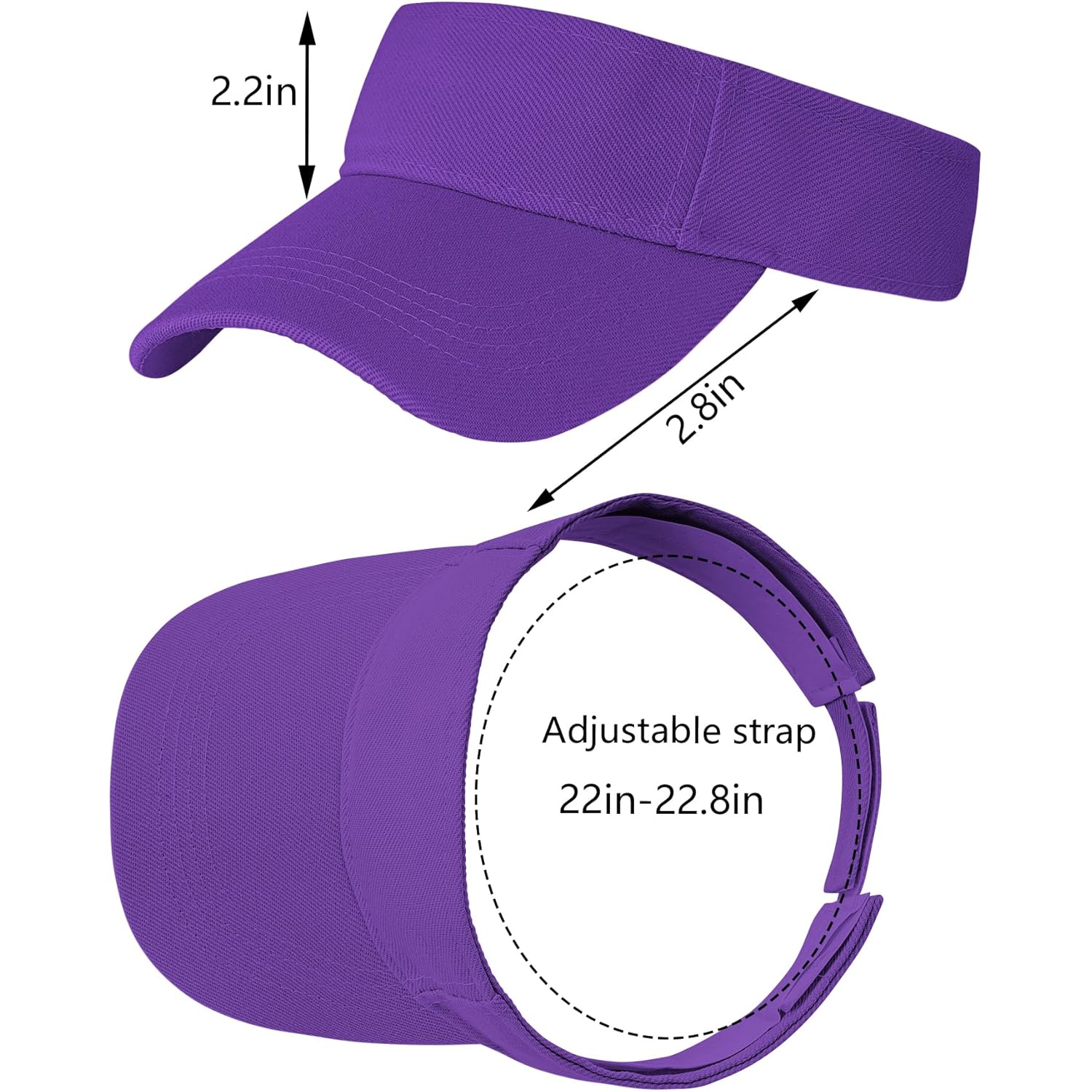 Marrywindix 1 Piece of Sport Wear Athletic Visor Sun Sports Visor Hat Visor Adjustable Cap for Women and Men (One Size)