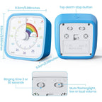 Rainbow Visual Timer, 60-Min Countdown Timer For Kids, Blue | Protective Case, Silent Time Management Tool, Mute And Ringing Alarm Available, Low Power Reminder, For Study, Game, Work Etc