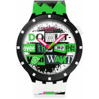 Swatch Big Bold Bioceramic Unisex Watch Casual Polymer Black Automatic Waterproof Lash Out