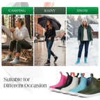 Women'S Deck Boots Waterproof Ankle Rain Boots Outdoor Fishing Garden Boots For Women Anti-Slip Lightweight Comfortable Work Shoes