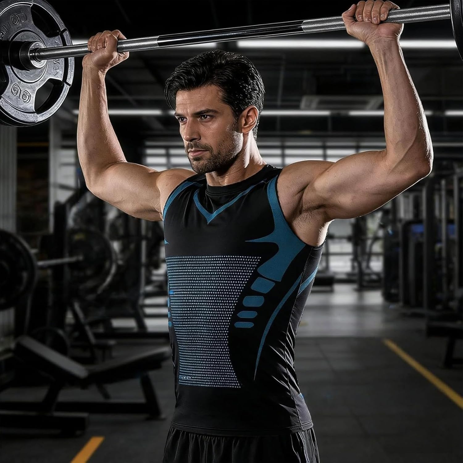 North Alpine Compression Vest, Compression Shirt Men, Version Sleeveless Vest, For Gym, Running