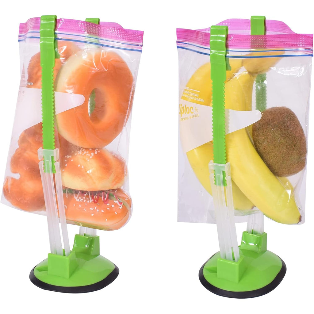Baggy Rack - (8 Pack),Food Storage Bags Clip, For Food Prep Bag/Plastic Freezer Bag/Ziploc Bag Holder Stand,Meal Planning/Prep Bag Holders.Monotonous