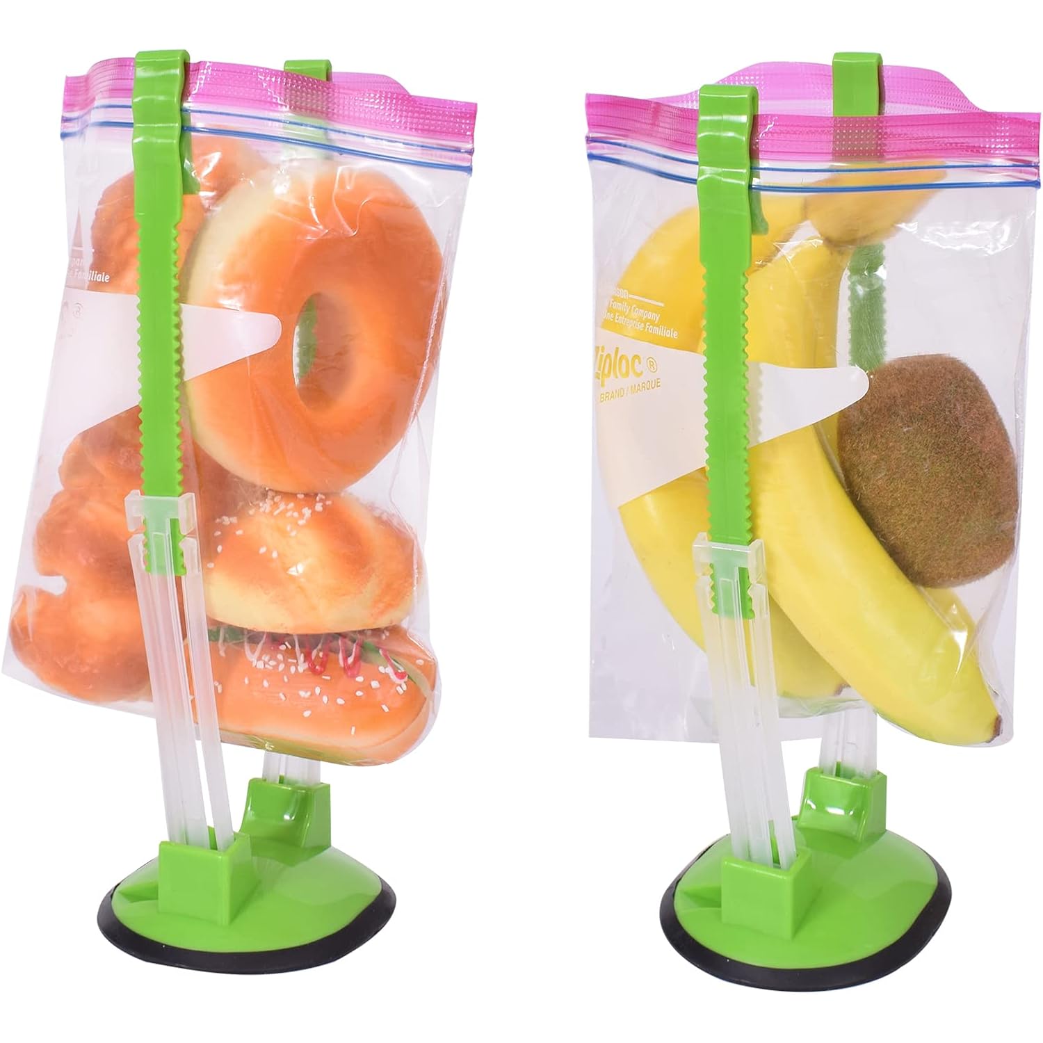 Baggy Rack - (8 Pack),Food Storage Bags Clip, For Food Prep Bag/Plastic Freezer Bag/Ziploc Bag Holder Stand,Meal Planning/Prep Bag Holders.Monotonous