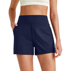 ShiftReady 3" Dress Shorts for Women High Waisted Trouser Shorts Tailored Trendy Casual Ladies Short with Pockets