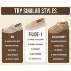 Project Cloud 100% Genuine Leather Loafers For Women – Memory Foam Insoles Slip On Shoes For Women – Lightweight Womens Shoes – Non Slip Womens Loafers (Filide1)