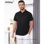 Oygsieg 5 Pack Polo Shirts For Men Quick Dry Short Sleeve T-Shirts Performance Mens Golf Shirts For Work Athletic