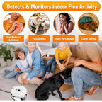 2 Pack Flea Traps For Inside Your Home, Indoor Flea Traps With 8 Sticky Pads, Flea Monitoring Trap For Home, Sticky Insect Catcher For Fleas, Moths & Gnats