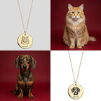 MignonandMignon Personalized Pet Portrait Necklace – Custom Jewelry Gift for Dog or Cat Lovers Unique Holiday Gifts for Her -LCN-AP