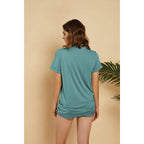 Womens Giraffe T Shirt Summer Funny Graphic Short Sleeve Crewneck Tees Casual Shirt Tops 1-lake Blue