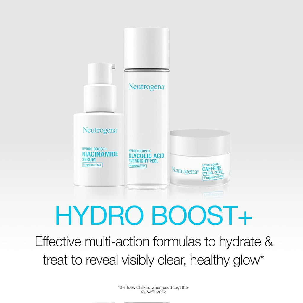 Neutrogena Hydro Boost + Eye Cream For Dark Circles & Puffiness, Under Eye Cream With Caffeine, Hyaluronic Acid And Peptides, Fragrance Free, 0.5 Oz