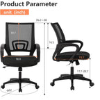 Paylesshere Home Office Chair Desk Computer Chair Adjustable Ergonomic Lumbar Support Armrest Executive With High Density Mesh 360 Degree Swivel Chair For Men Women Adults, Black