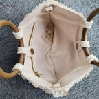 Shell Beaded Clutch Purse For Women Luxury Handmade Top Handle Bag Beach Evening Handbag For Summer Vacation