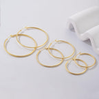 14K Gold Earrings for Women 14K Gold Hoop Earrings for Women Trending Gold Hoop Earring for Womens Hoops Minimalist Design and Timeless Elegance Hoops Earring for Womens 35/45/55mm