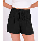 Shorts for Women Summer Casual High Waist Drawstring Comfy Dressy Lounge 2026 Beach Vacation Shorts with Pockets
