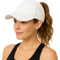 TOP-EX Cooling UV 50 High Ponytail Baseball Cap for Women Breathable & Lightweight for Running Golf Workout Sports Cap White