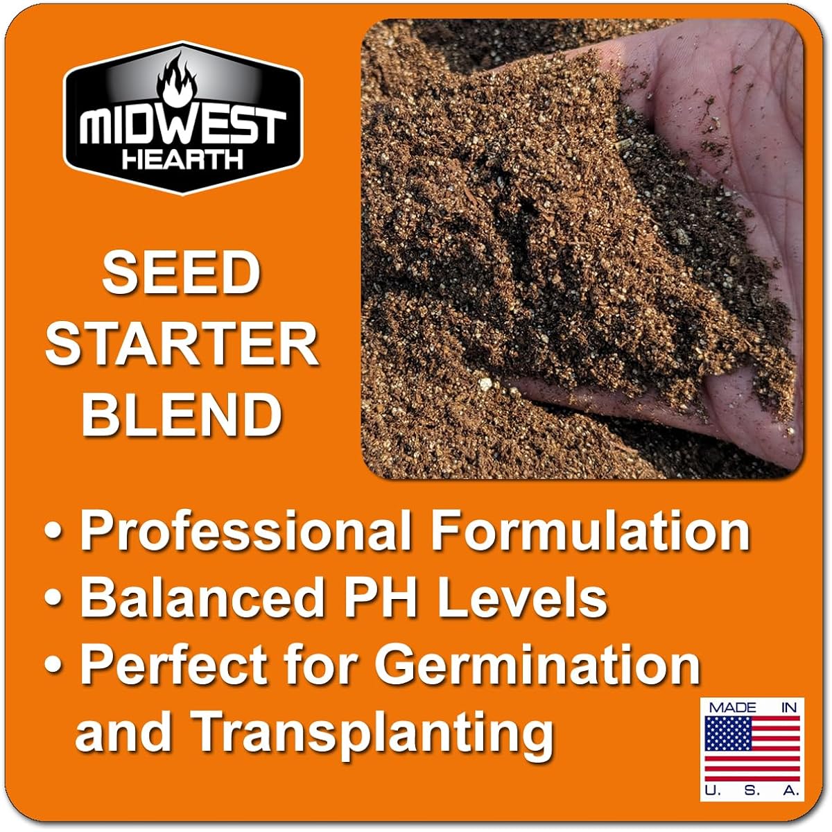 Seed Starter Natural Potting Soil Mix For Germination And Growth (Made In Usa) (4 Dry Quarts)