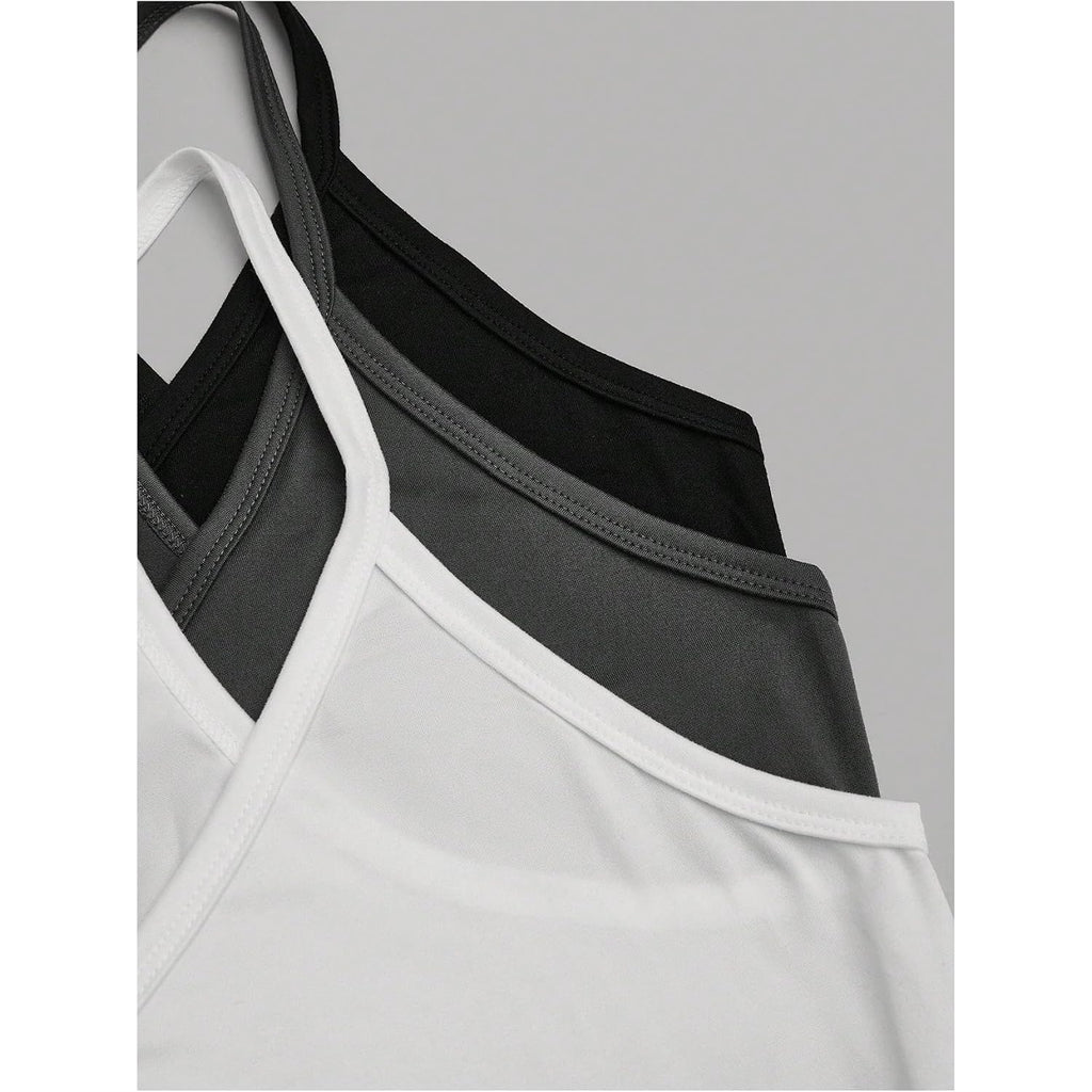 Soly Hux Women'S Plus Size V Neck Camisole 3 Packs Sleeveless Basic Tops Slim Fit Racerback Cami Shirts
