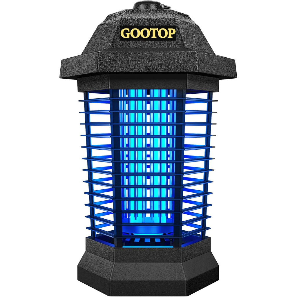 Gootop Bug Zapper Outdoor, Mosquito Zapper, 4200V 3 Prong Plug In Electric Fly Zapper, Mosquito Killer, Fly Traps, Flying Insects Zapper Indoor Outdoor, Abs Plastic Outer (Black)