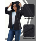 Lightweight Rain Jacket Women Packable Wind Breaker Light Rain Jacket Women Waterproof Travel Raincoat S-Xxl