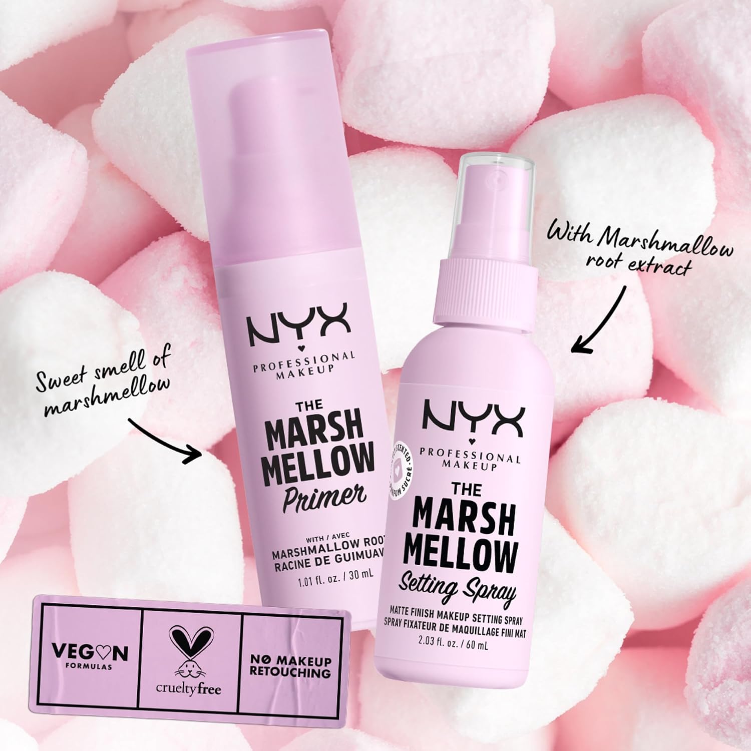 Nyx Professional Makeup Marshmellow Smoothing Primer, Vegan Face Primer, 10-In-1 Skin Benefits