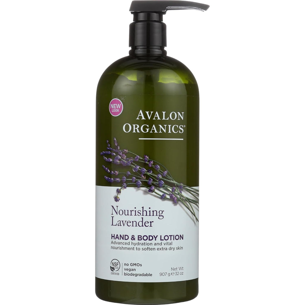 Avalon Organics Hand & Body Lotion, Nourishing Lavender, 32 Oz