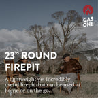 Gasone 23 In Outdoor– Wood Burning Fire Pit – Durable Alloy Steel Fire Pits For Outside – Small Fire Pit For Backyard, Porch, Deck, Camping, Bbq