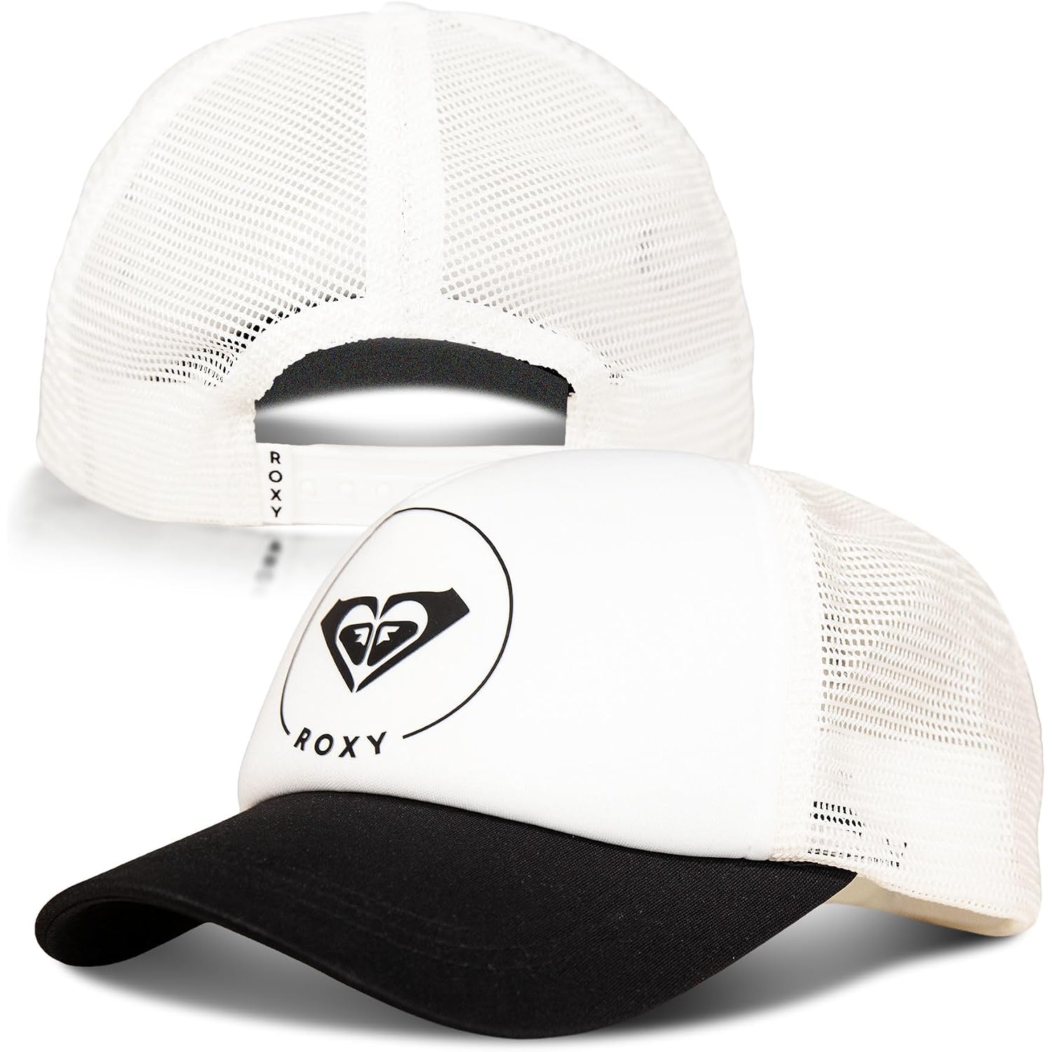 Roxy Women's Truckin Trucker Hat – Adjustable Summer Cap, Lightweight and Breathable with Mesh Back Cloud Dancer