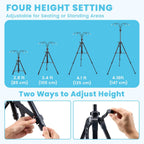 Standing Misters For Outside Patio, 4.8Ft Adjustable Height | Tripod Base, 26Ft Misting Hose, Portable Misting System For Backyard Tanning, Pool, Bbq Cooling & Garden Watering