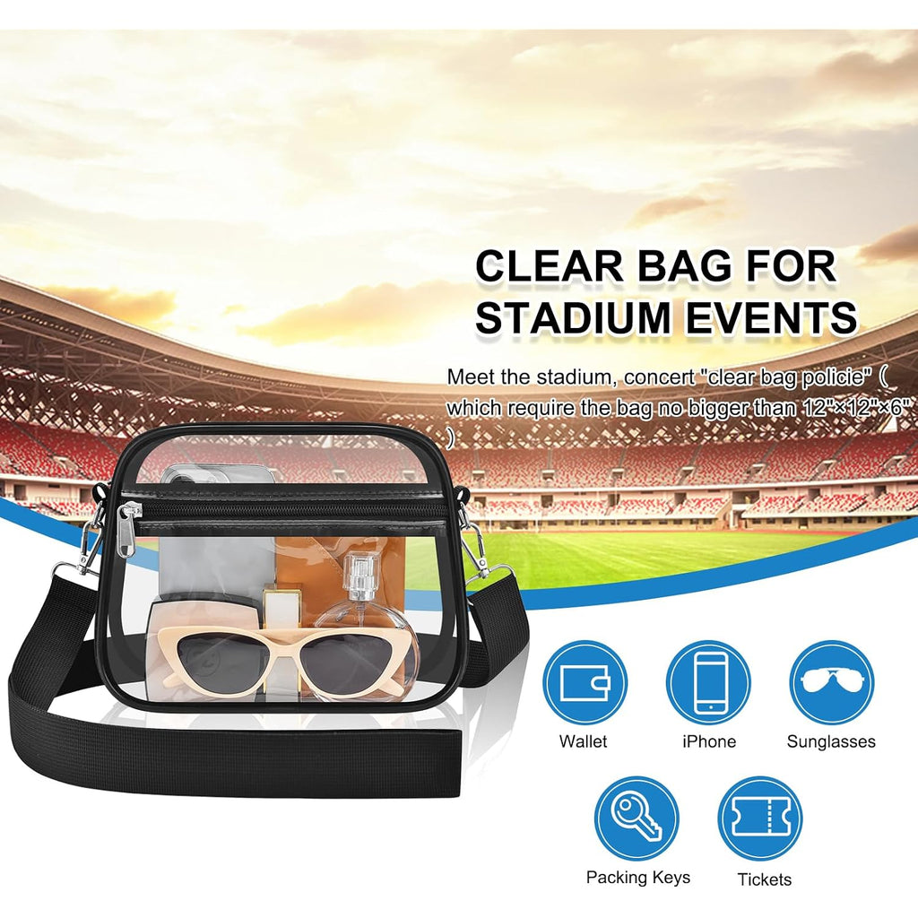 Clear Bag For Stadium Events - Stadium Approved Small Mini Clear Purse, Women'S Top-Handle Handbags For Sports Concerts