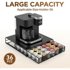 Decobrothers K-Cup Holder Drawer For 36 Coffee Pods Storage, Black