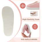 HUXMEYSON Slippers for Women, Womens Slippers Indoor Outdoor with Memory Foam, Cozy & Warm House Slippers for Woman with Anti-Slip Rubber Sole