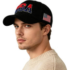 Patriotic Baseball Cap For Women American Usa Flag Trucker Hat Adjustable Strap Dad Hats For Men Medium