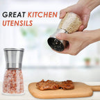 Ebaco Original Stainless Steel Salt Or Pepper Grinder - Top Spice Mill With Ceramic Blades, Brushed Stainless Steel And Adjustable Coarseness By Pepper Grinder （Single Package）