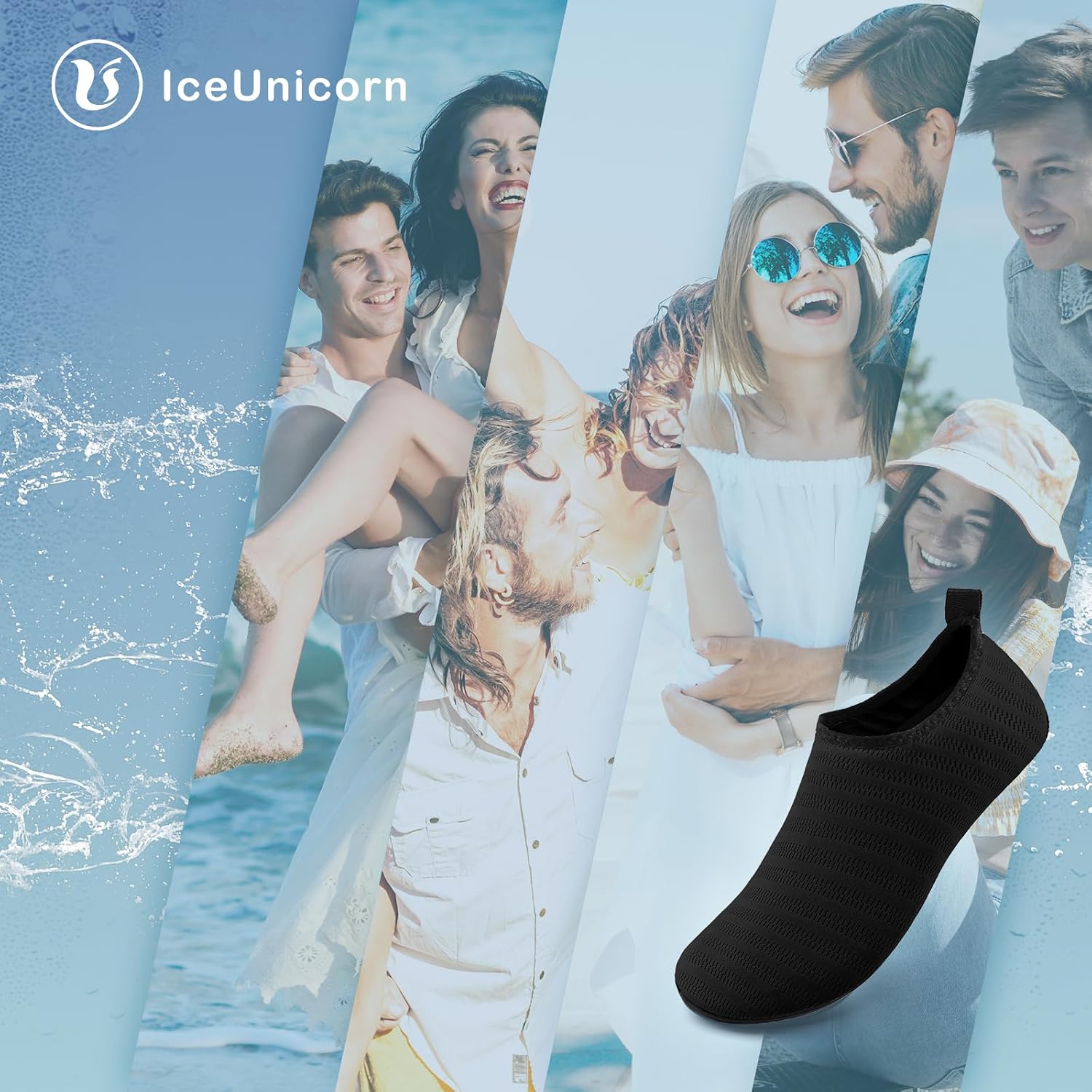 Iceunicorn Water Shoes Men Women Beach Swim Aqua Barefoot Socks Pool Quick Dry Yoga