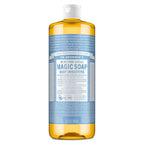 Dr. Bronner'S Pure-Castile Magic Soap Liquid (Baby Unscented, 32 Ounce) – Made With Regenerative Organic Certified Oils – For Sensitive Skin, Babies, Face, Hair, Laundry, Dishes, Hand Soap & Body Wash