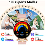 Smart Watches for Women,Answer/Make Call,1.32" AMOLED Ultra-Clear Screen Women Watch with Heart Rate,Sleep Monitor, Fitness Watch for Samsung/Android/iOS,100+ Sports Mode,3ATM Waterproof
