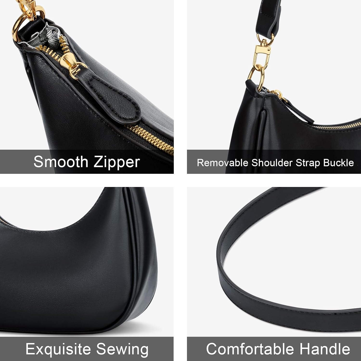 Kkxiu Shoulder Bag For Women Small Purse Cute Clutch Hobo Handbag Trendy Crescent Bag
