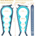 Otstar Jar Opener Bottle Opener And Can Opener For Weak Hands, Seniors With Arthritis And Anyone With Low Strength, Mutil Jar Opener Get Lids Off Easily (Blue And Grey)