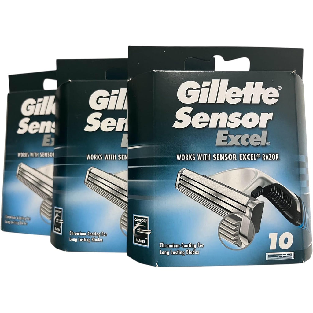 Gillette Sensor Excel - 10 Count (Pack of 3)