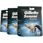 Gillette Sensor Excel - 10 Count (Pack of 3)