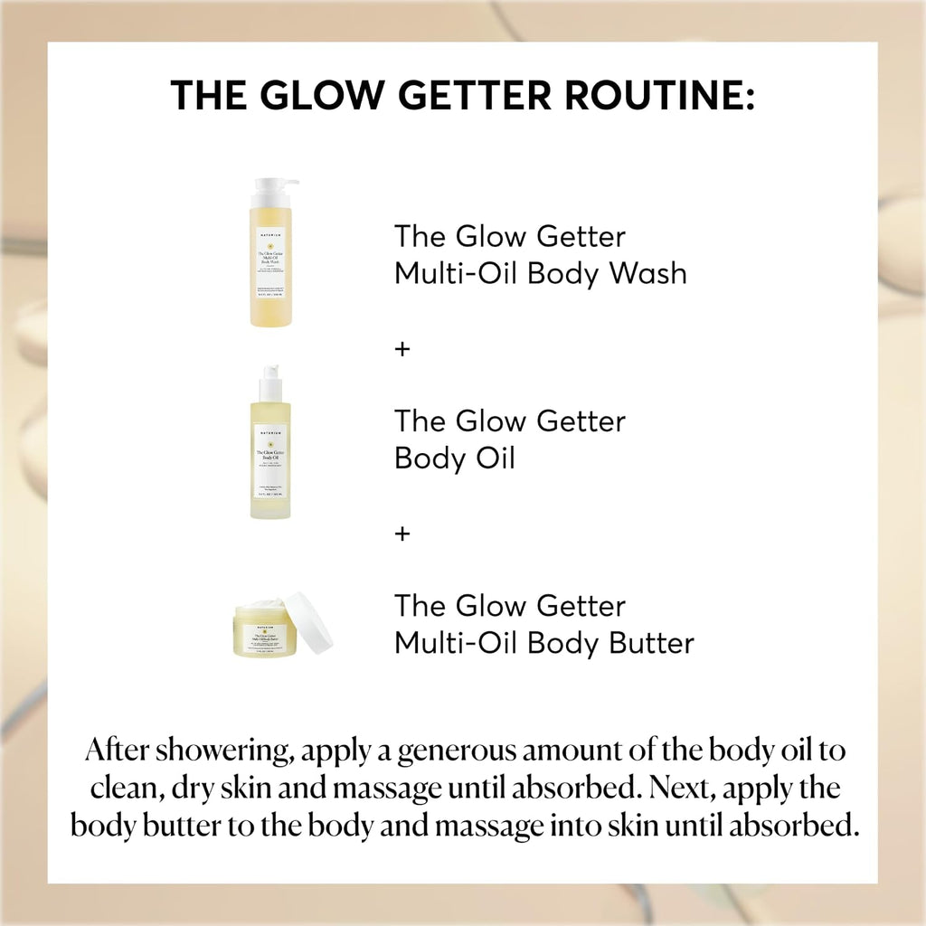 Naturium The Glow Getter Body Oil, Multi-Oil For Intense Nourishment, Hydrating & Moisturizing Formula, Vegan & Cruelty-Free, 3.4 Oz