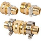 Liulo Tool Garden Hose Repair Connector With Clamps, Fit For 3/4" Or 5/8" Aluminum Garden Hose Fitting, Male And Female Hose Fittings, 5 Sets