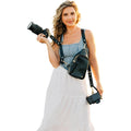 Ruby+Rae The Duo Camera Harness & Crossbody Bag, Camera Harness With Removable Crossbody Bag, Vegan Leather, Suede Interior