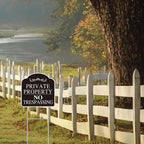 No Trespassing Signs Private Property, Large 2-Pack Private Property No Trespassing Sign 12"X12" Double-Sided H-Stake Metal Stakes, Outdoor Yard Sign, Private Property Signs For Home And Front Door