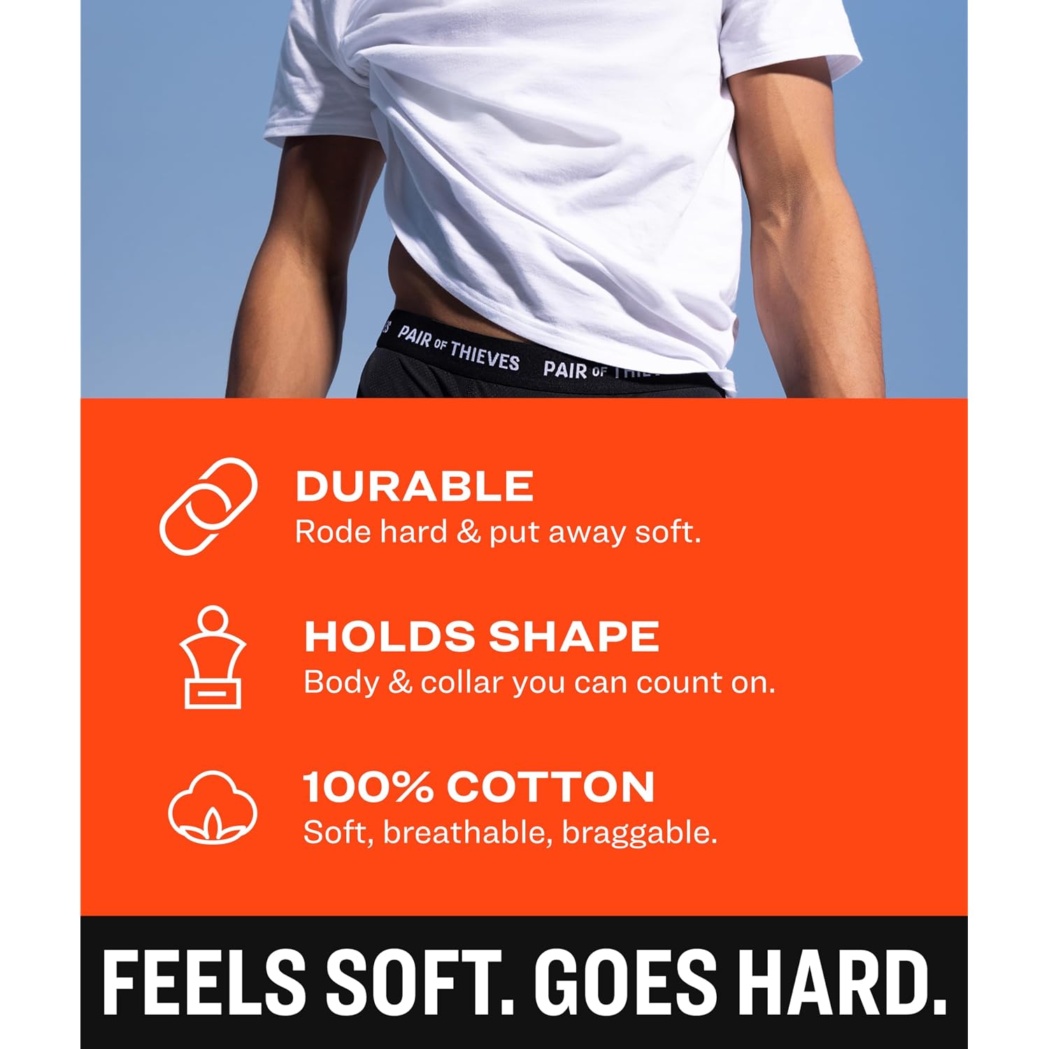 Pair Of Thieves Men Super Soft Crew Neck | T-Shirt For Men | Breathable, Tagless Performance Cotton Blend | All-Day Wear